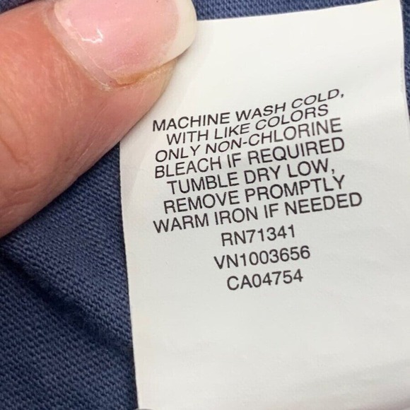 LL Bean Men's Long Sleeve‎ Slightly Fitted Pullover Henley Shirt Blue XL Reg - Picture 6 of 7